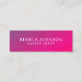 Carte De Visite Mini Texture moderne et élégante Artiste maquillage ros (Devant)