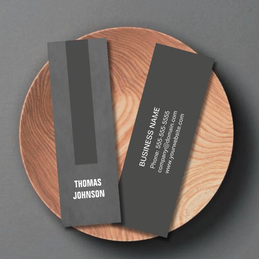 Carte De Visite Mini Texture moderne et élégante Grey Stripe Consultant