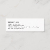 Carte De Visite Mini Texture moderne simple et élégante (Dos)