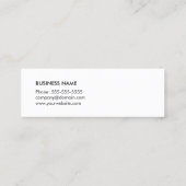 Carte De Visite Mini Texture simple et élégante Blanc noir bracelet Att (Dos)