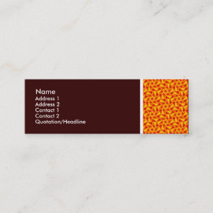 Carte De Visite Mini Texture Ton - Motif Terrazzo 07 - Marron Foncé