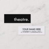 Carte De Visite Mini théâtre. (Devant / Derrière)