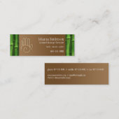 Carte De Visite Mini Thérapie en bambou fraîche de massage (Devant / Derrière)