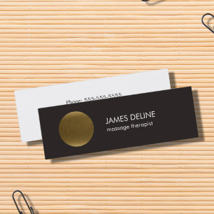 Carte De Visite Mini Thérapiste minimaliste de massage en cercle de cui