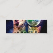 Carte De Visite Mini Three cats and the moon (Dos)