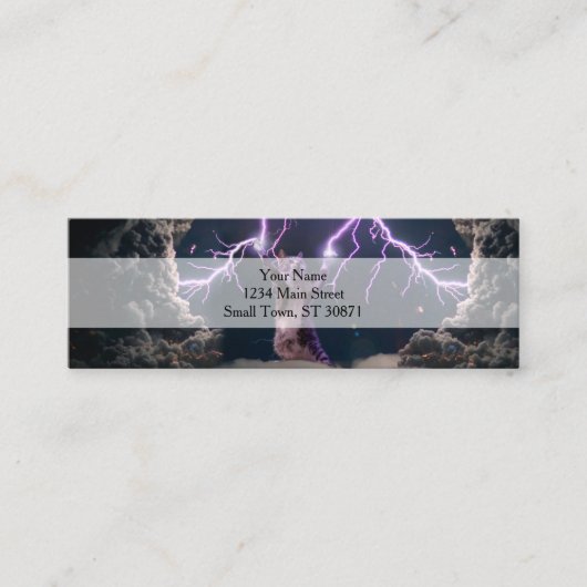 Carte De Visite Mini Thunderbolted cat (Devant)