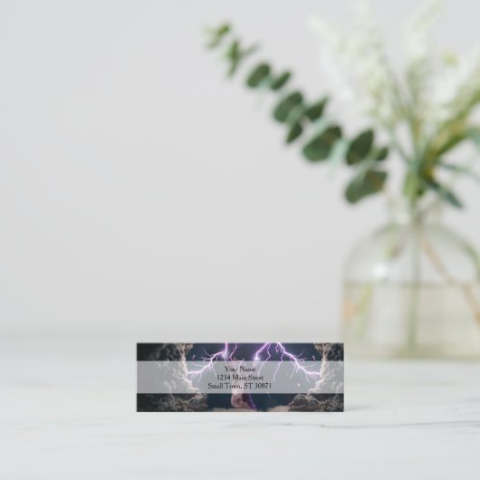 Carte De Visite Mini Thunderbolted cat (Debout devant)