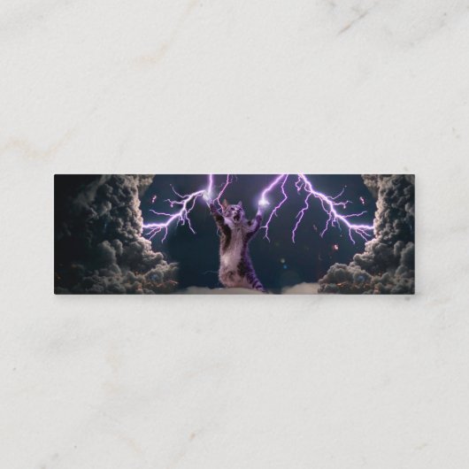 Carte De Visite Mini Thunderbolted cat (Dos)