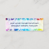 Carte De Visite Mini Tiedye Hippie Wavy Rainbow Effet (Dos)