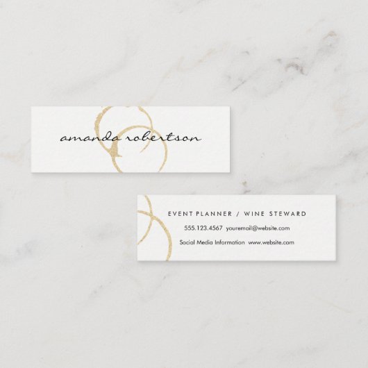 Carte De Visite Mini Tige Chic (Devant / Derrière)