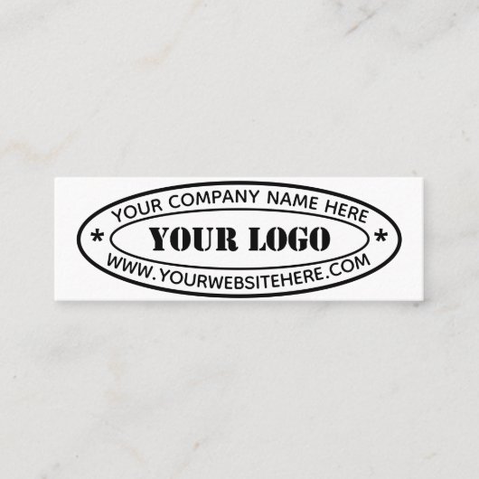 Carte De Visite Mini Timbre personnalisé de l'entreprise (Devant)