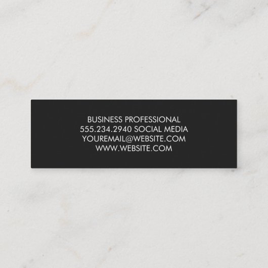 Carte De Visite Mini Tirages Chic Texture Jaune (Dos)