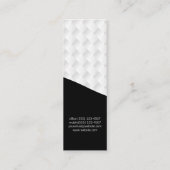 Carte De Visite Mini Tissage Noir | Blanc (Dos)