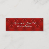 Carte De Visite Mini Tissu rouge en cascade (Devant)