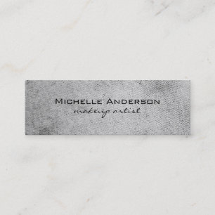 Carte De Visite Mini Toile de texture minimaliste Gris Faux