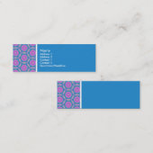 Carte De Visite Mini Ton textuel - Terrazzo Motif - Bleu (Devant / Derrière)