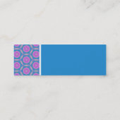 Carte De Visite Mini Ton textuel - Terrazzo Motif - Bleu (Dos)