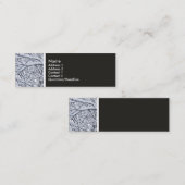 Carte De Visite Mini Ton texture - Branches neigeuses (Devant / Derrière)