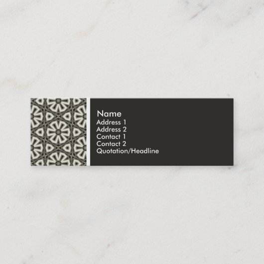 Carte De Visite Mini Ton texture - Motif Terrazzo - (201F1B) (Devant)
