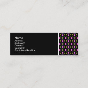 Carte De Visite Mini Ton texture - Terrazzo Motif 011 - Noir