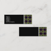 Carte De Visite Mini Ton texture - Terrazzo Motif 012 - Noir (Devant / Derrière)