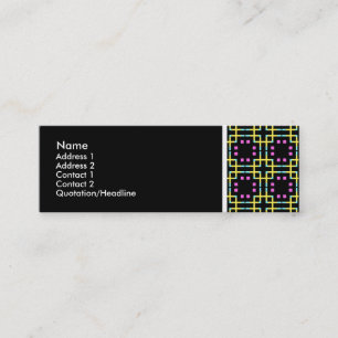 Carte De Visite Mini Ton texture - Terrazzo Motif 012 - Noir