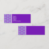 Carte De Visite Mini Ton texture - Terrazzo Motif 02 - Violet (Devant / Derrière)