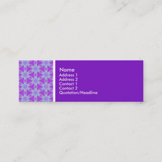 Carte De Visite Mini Ton texture - Terrazzo Motif 02 - Violet (Devant)