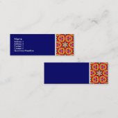 Carte De Visite Mini Ton texture - Terrazzo Motif 03 - Bleu foncé (Devant / Derrière)