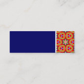 Carte De Visite Mini Ton texture - Terrazzo Motif 03 - Bleu foncé (Dos)