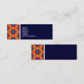 Carte De Visite Mini Tone Texture - Terrazzo Motif 04 - Deep Navy (Devant / Derrière)