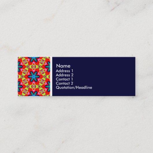 Carte De Visite Mini Tone Texture - Terrazzo Motif 04 - Deep Navy (Devant)