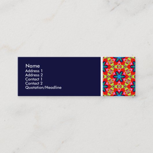 Carte De Visite Mini Tone Texture - Terrazzo Motif 04 - Deep Navy (Devant)