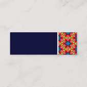 Carte De Visite Mini Tone Texture - Terrazzo Motif 04 - Deep Navy (Dos)