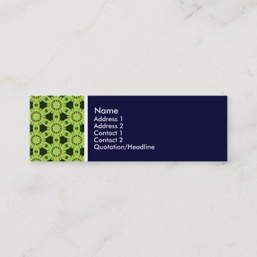 Carte De Visite Mini Tone Texture - Terrazzo Motif 2010 - Deep Navy (Devant)