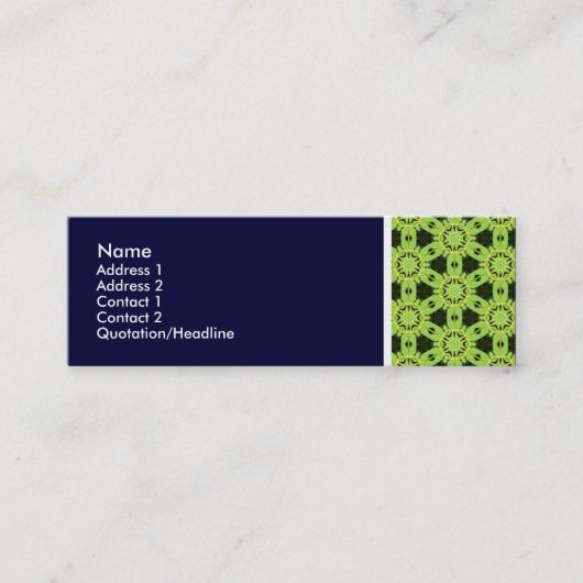 Carte De Visite Mini Tone Texture - Terrazzo Motif 2010 - Deep Navy (Devant)