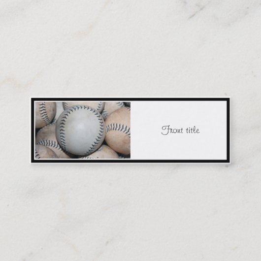 Carte De Visite Mini Top Baseball (Devant)