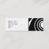 Carte De Visite Mini Torsion noire et blanche (Dos)