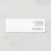 Carte De Visite Mini Tortue tribale de style d'impression typographique (Dos)