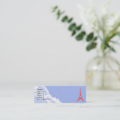 Carte De Visite Mini Tour Eiffel et dentelle (Debout devant)