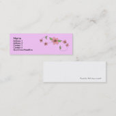 Carte De Visite Mini Tourbillon de fleurs roses (Devant / Derrière)