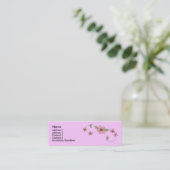 Carte De Visite Mini Tourbillon de fleurs roses (Debout devant)