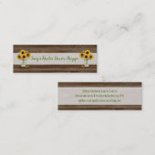 Carte De Visite Mini Tournesol rustique (Devant / Derrière)