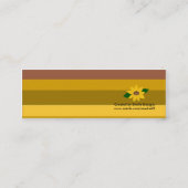 Carte De Visite Mini Tournesols et rayures dorées (Dos)