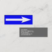 Carte De Visite Mini Tout le point - bleu, blanc et gris (Devant / Derrière)