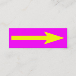 Carte De Visite Mini Tout le point - Magenta, jaune et gris