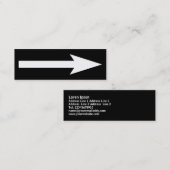 Carte De Visite Mini Tout le point - noir et blanc (Devant / Derrière)