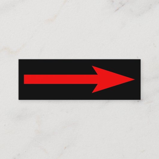 Carte De Visite Mini Tout le point - noir et rouge (Devant)