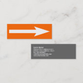Carte De Visite Mini Tout le point - orange, blanc et gris (Devant / Derrière)