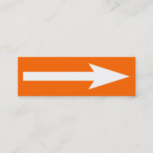 Carte De Visite Mini Tout le point - orange, blanc et gris